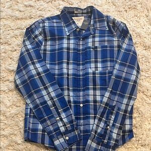 Abercrombie & Fitch Navy and White Checkered Shirt